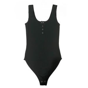 Black bodysuit w/ buttons- XS